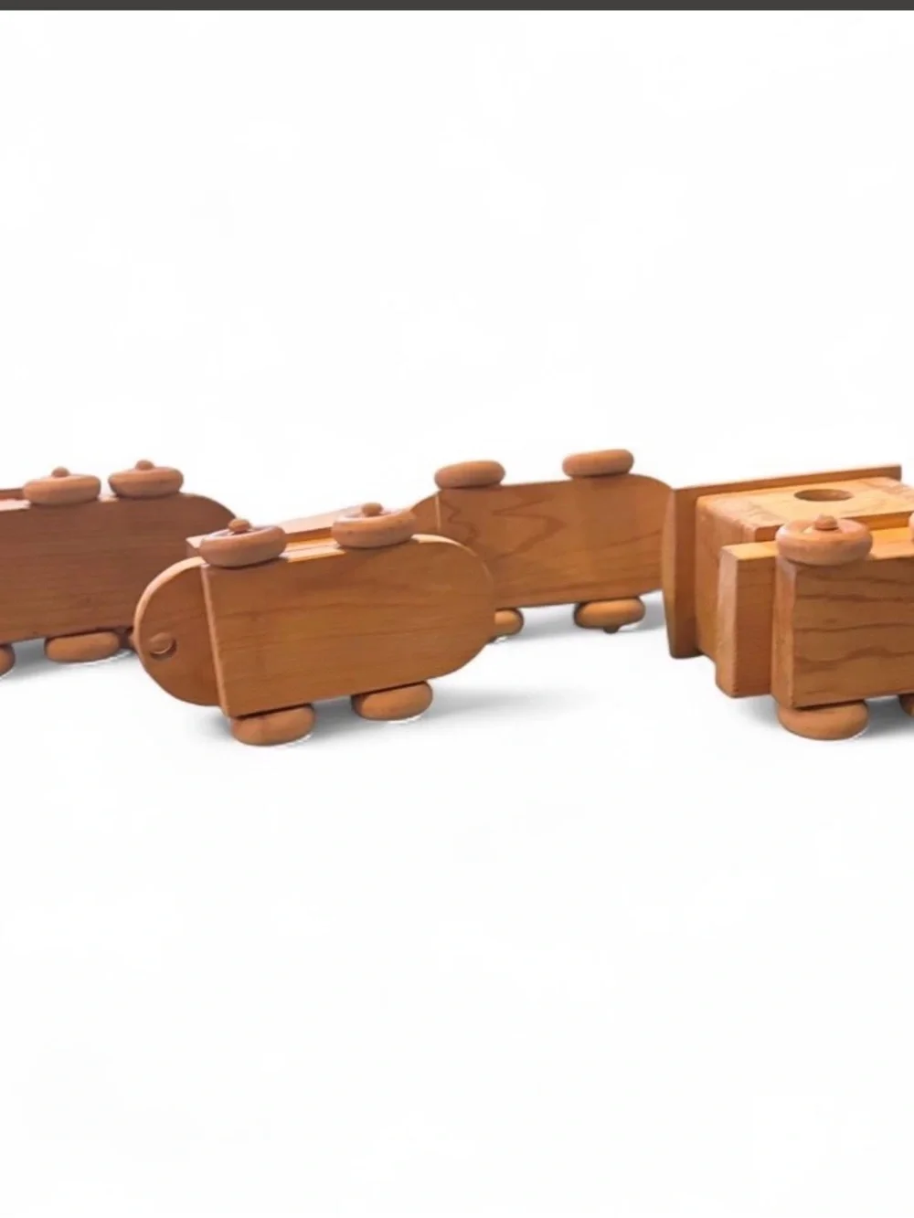 Handmade wooden train set with 4 pieces. #wooden #handmade